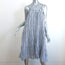 Jenni Kayne Striped Summer Dress Chambray & White Cotton-Blend Size Extra Small