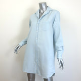 Frank & Eileen Mary Long Sleeve Shirtdress Classic Blue Tattered Wash Size Small