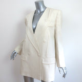 Fendi Double Breasted Blazer Jacket Ivory Linen Size 42