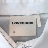 Lovebirds Zen Pleated Midi Shirtdress Black/Cream Silk Size Extra Small NEW