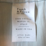 Frank & Eileen Mary Long Sleeve Shirtdress Classic Blue Tattered Wash Size Small