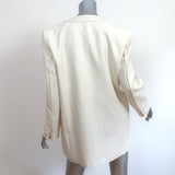 Fendi Double Breasted Blazer Jacket Ivory Linen Size 42