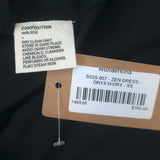 Lovebirds Zen Pleated Midi Shirtdress Black/Cream Silk Size Extra Small NEW