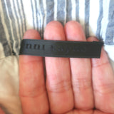 Jenni Kayne Striped Summer Dress Chambray & White Cotton-Blend Size Extra Small