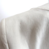 Fendi Double Breasted Blazer Jacket Ivory Linen Size 42