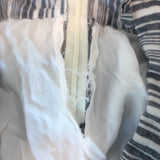 Jenni Kayne Striped Summer Dress Chambray & White Cotton-Blend Size Extra Small