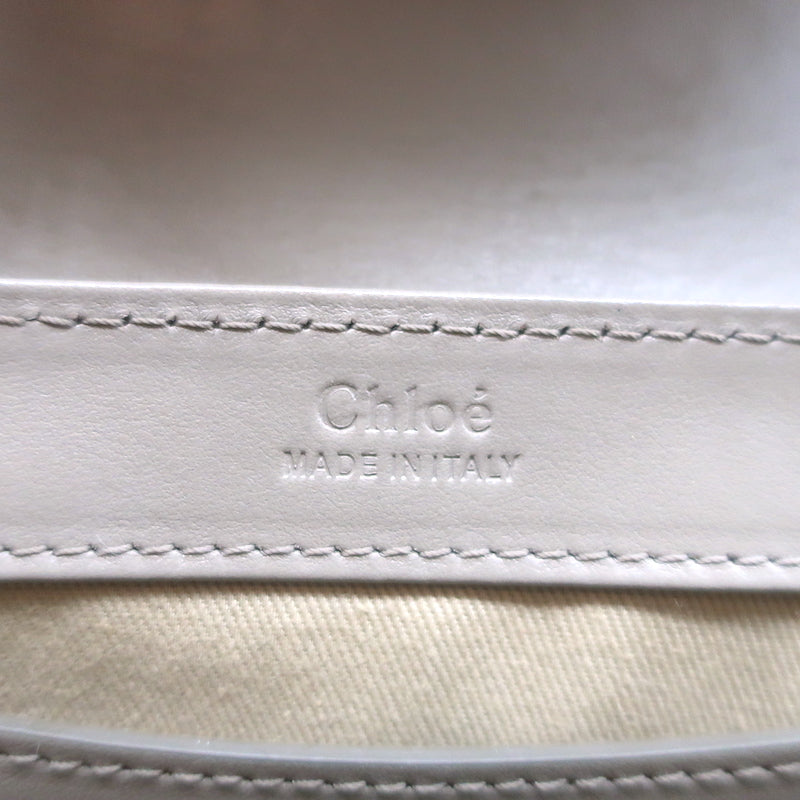 Chloe Mini C Crossbody Bag Taupe Leather &amp; Suede NEW