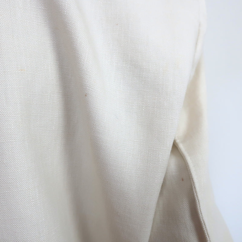 Fendi Double Breasted Blazer Jacket Ivory Linen Size 42