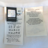 Fendi Double Breasted Blazer Jacket Ivory Linen Size 42