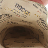 Gucci Princetown Mules Ivory Invite Stamp Print Leather Size 37.5 Flat Loafers