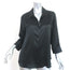 L'Agence Dani Blouse Black Silk Charmeuse Size Extra Large Button Down Shirt