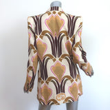 Gucci Love Parade Interlocking G Print Blazer Jacket Beige Linen Size 44