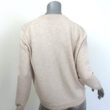 Jenni Kayne Flynn Cashmere V-Neck Sweater Oatmeal Size Small