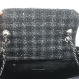 Chanel Portobello East West Tote Bag Black Quilted Glazed Calfskin and Tweed
