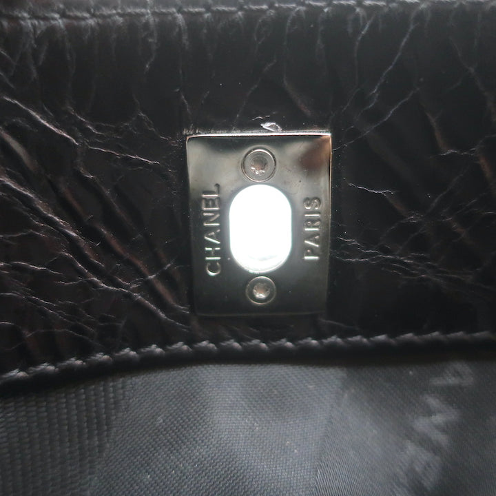 Chanel Portobello East West Tote Bag Black Quilted Glazed Calfskin and Tweed