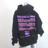 Madhappy Coachella Big Heart Fleece Hoodie Sweatshirt Black Size Large Unisex