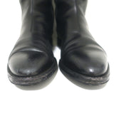 Sergio Rossi Knee High Flat Riding Boots Black Leather Size 39