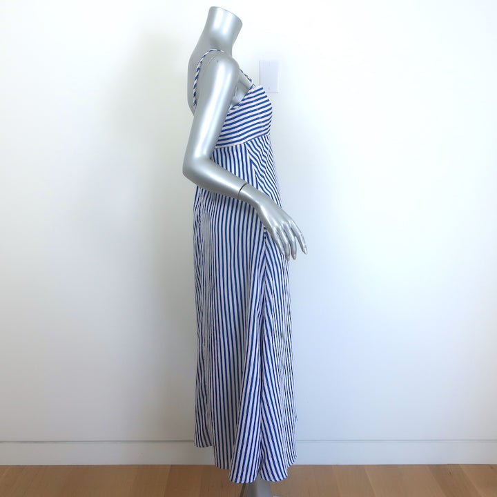 La Ligne Portia Striped Midi Dress Blue &amp; White Size Small