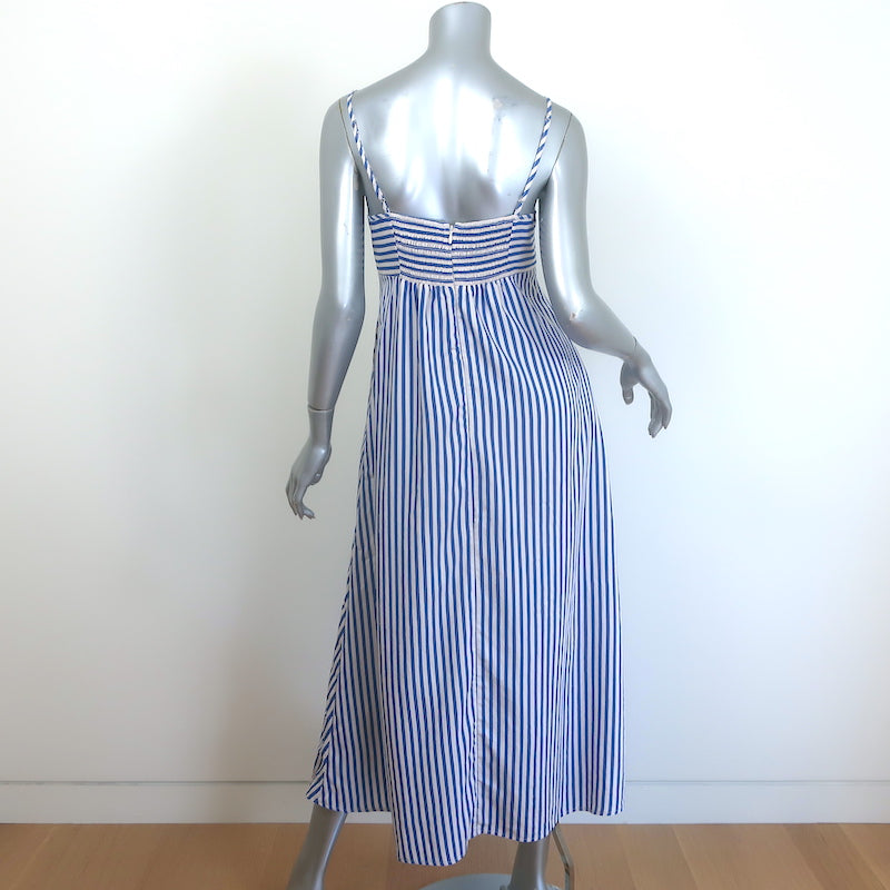 La Ligne Portia Striped Midi Dress Blue &amp; White Size Small