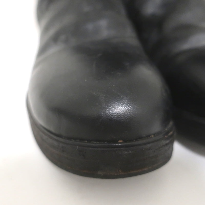 Marsell Zuccolona Tall Boots Black Buffed Leather Size 41