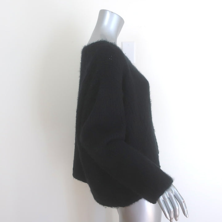The Row Cashmere Boucle Knit Sweater Black Size Small