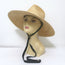 Janessa Leone Milton Straw Hat with Strap Beige Size Small NEW