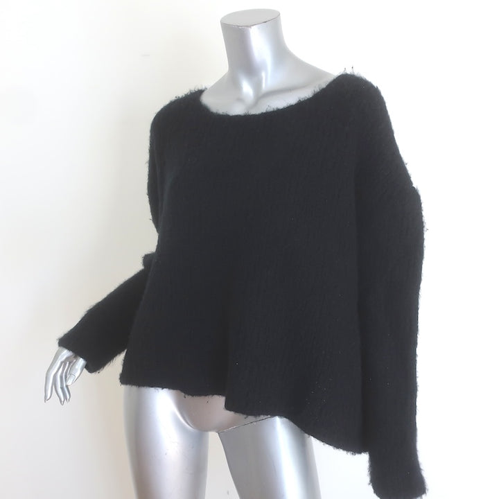 The Row Cashmere Boucle Knit Sweater Black Size Small