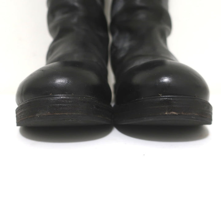 Marsell Zuccolona Tall Boots Black Buffed Leather Size 41