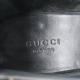 Gucci Jordaan GG Embroidered Velvet Horsebit Loafers Navy/Gold Size 39