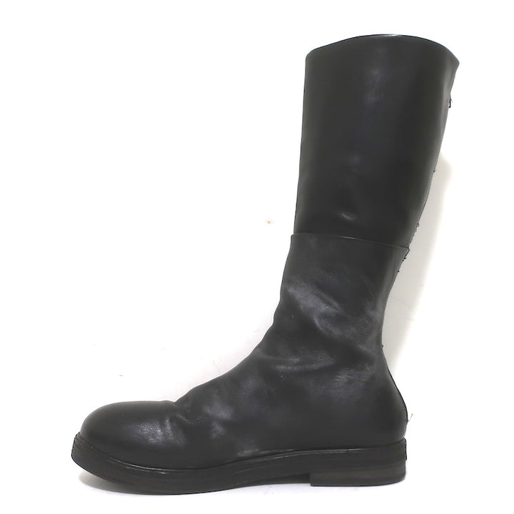 Marsell Zuccolona Tall Boots Black Buffed Leather Size 41