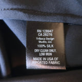 Nili Lotan Cami Gown Navy Silk Satin Size Medium V-Neck Maxi Dress