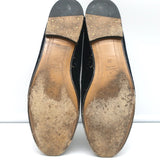 Gucci Jordaan GG Embroidered Velvet Horsebit Loafers Navy/Gold Size 39