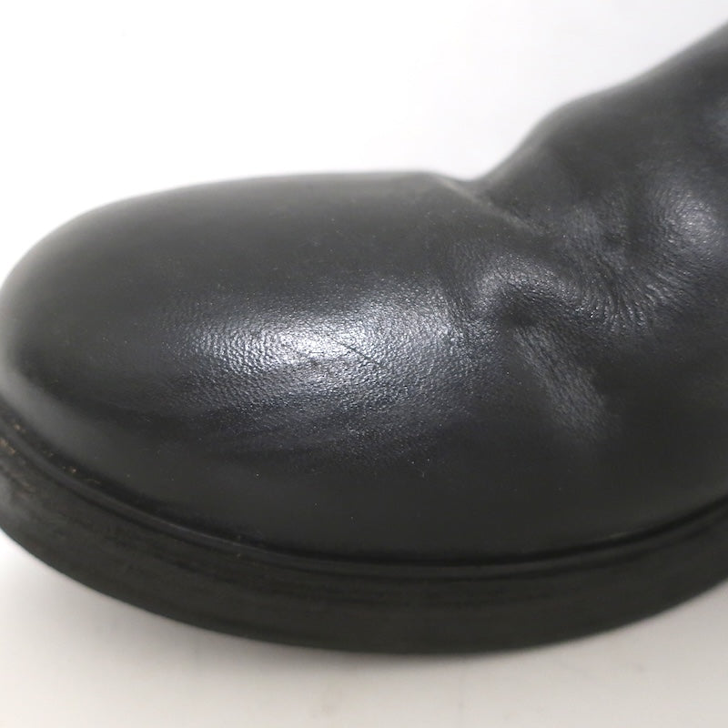 Marsell Zuccolona Tall Boots Black Buffed Leather Size 41
