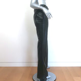 Saint Laurent High Waist Lamb Leather Pants Black Size 38 NEW