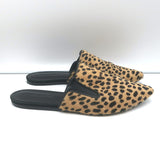 Jenni Kayne Mules Cheetah Print Calf Hair Size 39 Pointed Toe Flats