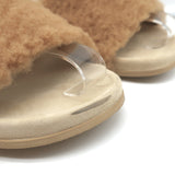 Jenni Kayne Shearling Slide Sandals Natural Size 41