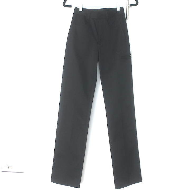 MM6 Maison Margiela Logo-Embroidered Straight Leg Pants Black Twill Size 36