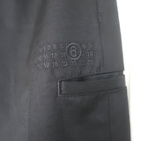 MM6 Maison Margiela Logo-Embroidered Straight Leg Pants Black Twill Size 36