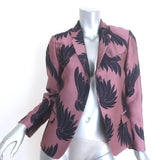 Dries Van Noten jacquard two-button blazer in orchid silk-blend, authentic pre-owned