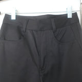 MM6 Maison Margiela Logo-Embroidered Straight Leg Pants Black Twill Size 36