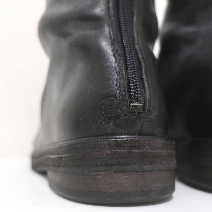 Marsell Zuccolona Tall Boots Black Buffed Leather Size 41