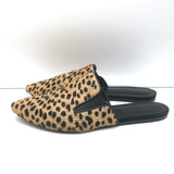 Jenni Kayne Mules Cheetah Print Calf Hair Size 39 Pointed Toe Flats