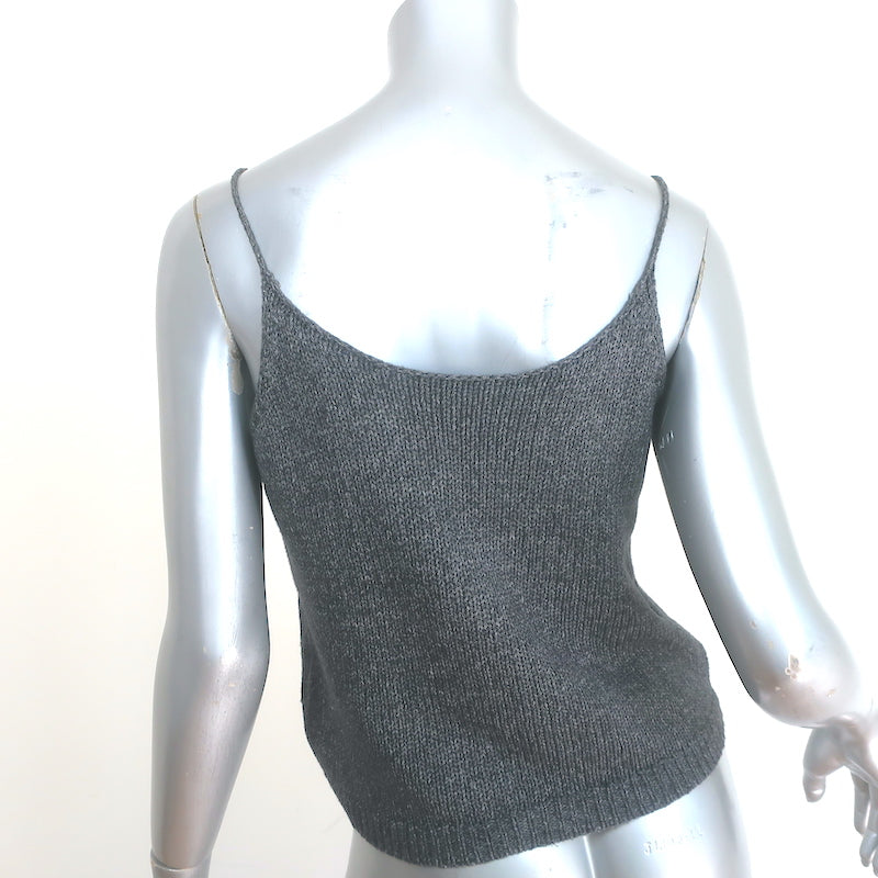 Jenni Kayne Knit Tank Top Dark Gray Size Extra Small
