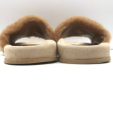 Jenni Kayne Shearling Slide Sandals Natural Size 41