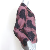 Dries Van Noten jacquard two-button blazer in orchid purple silk-blend, pre-owned, authentic luxury tailoring