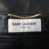 Saint Laurent High Waist Lamb Leather Pants Black Size 38 NEW