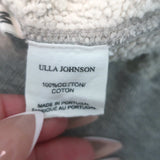 Ulla Johnson Judith Embroidered Sweatshirt Heather Grey Cotton Size Medium