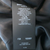 Saint Laurent High Waist Lamb Leather Pants Black Size 38 NEW