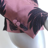 Dries Van Noten orchid jacquard silk-blend blazer, size 36, pre-owned, authentic luxury