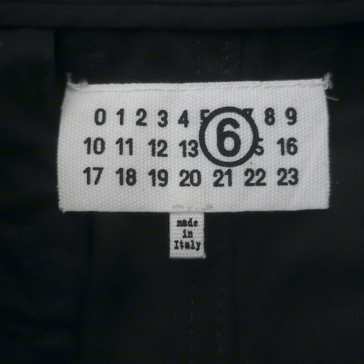 MM6 Maison Margiela Logo-Embroidered Straight Leg Pants Black Twill Size 36
